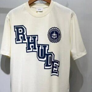 Rhude University Badge Beige T-Shirt